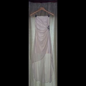 White Hi-Lo Prom Dress